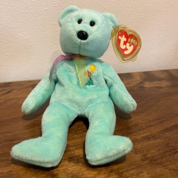Ty Toys 52 Ty Beanie Baby Ariel Rare Flowers Collectors 2000 In